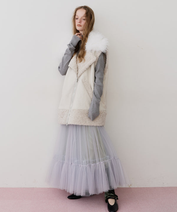 【J1U by LA BELLE ETUDE】BIGボリュームムートンベスト