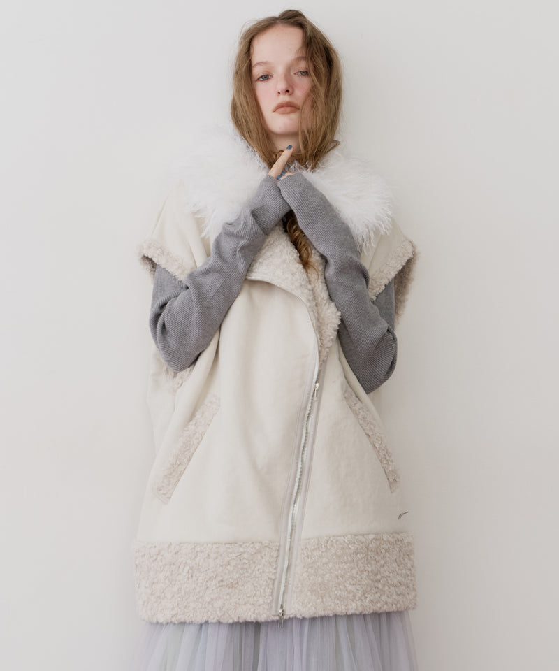 【J1U by LA BELLE ETUDE】BIGボリュームムートンベスト