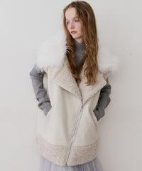 【J1U by LA BELLE ETUDE】BIGボリュームムートンベスト