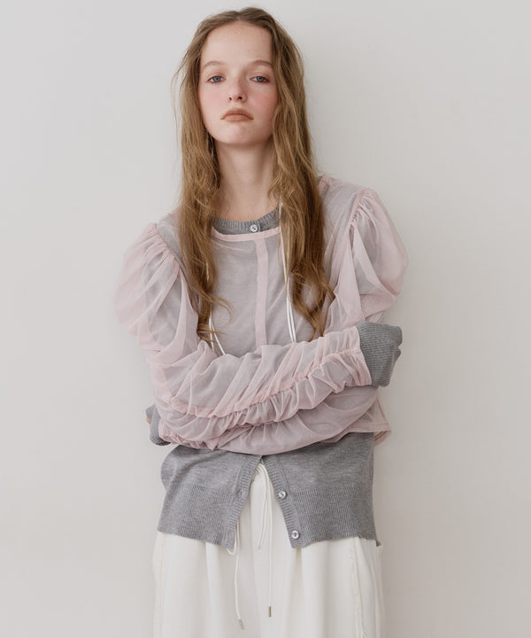 【予約】【J1U by LA BELLE ETUDE】シアーチュールSETカーディガン