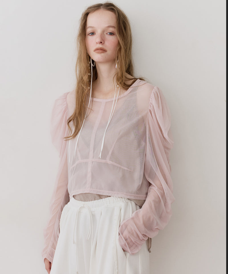 【予約】【J1U by LA BELLE ETUDE】シアーチュールSETカーディガン