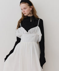 【予約】ハイネックリブ長袖ニット