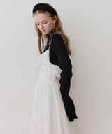 【予約】ハイネックリブ長袖ニット