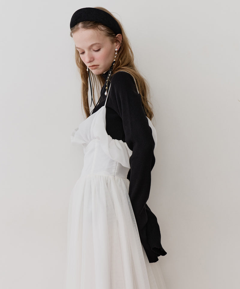 【予約】ハイネックリブ長袖ニット