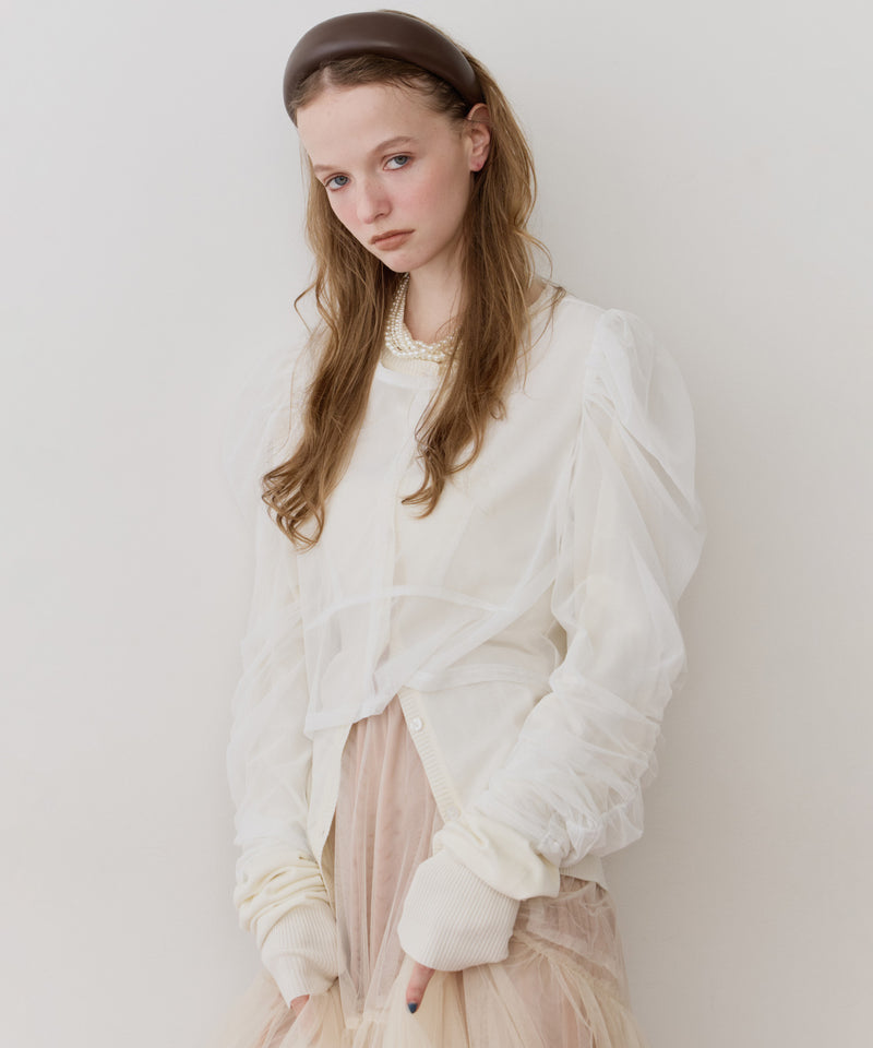 【予約】【J1U by LA BELLE ETUDE】シアーチュールSETカーディガン