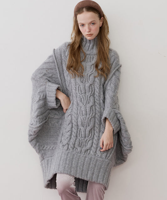 ケイブルBIGニットワンピース