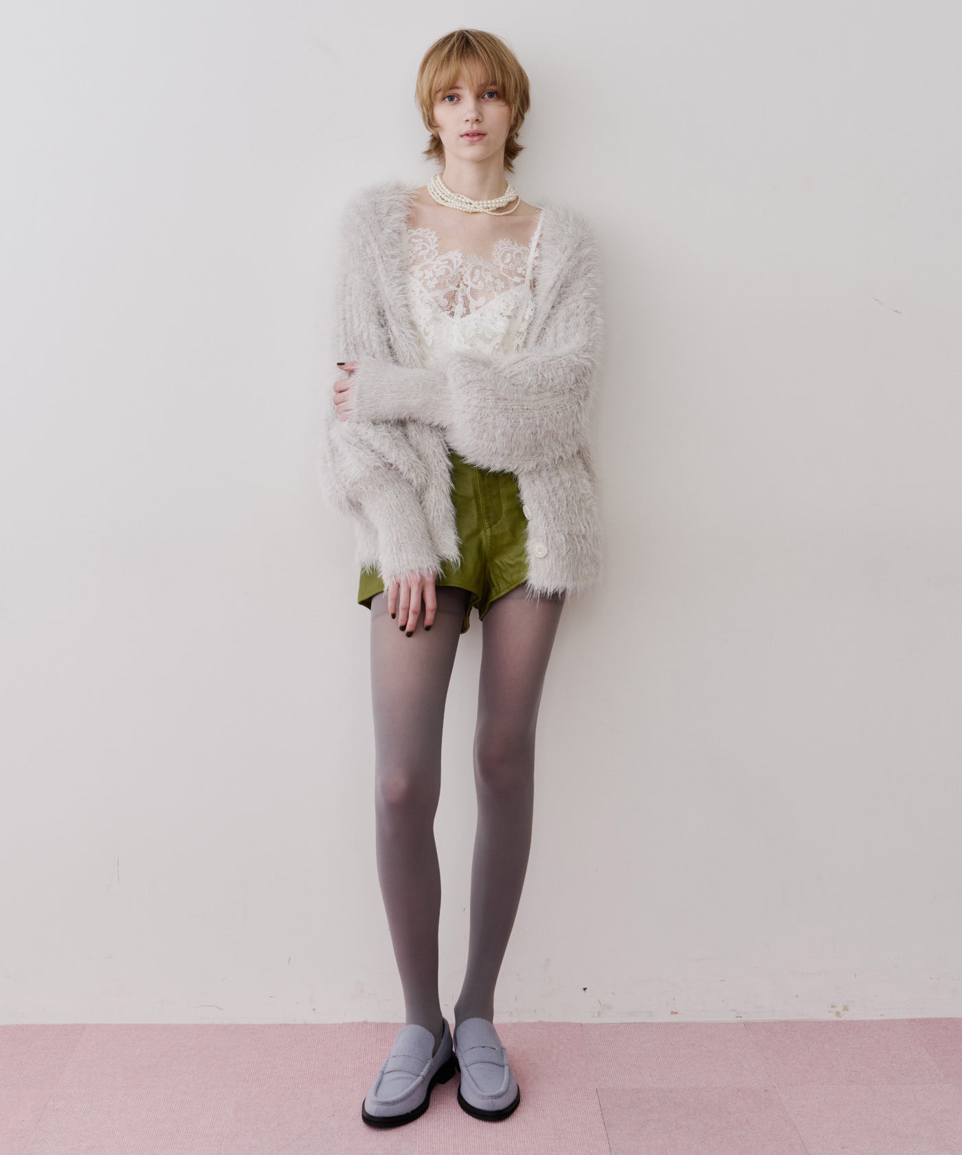 一部カラー予約】フェザーヤーンリラックス2wayカーディガン