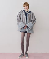 【予約】【J1U by LA BELLE ETUDE】ノーカラームートンライクボンディングコート