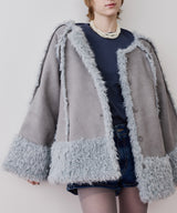 【予約】【J1U by LA BELLE ETUDE】ノーカラームートンライクボンディングコート