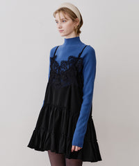 【予約】ハイネックリブ長袖ニット