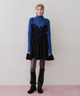 【予約】ハイネックリブ長袖ニット