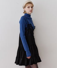 【予約】ハイネックリブ長袖ニット