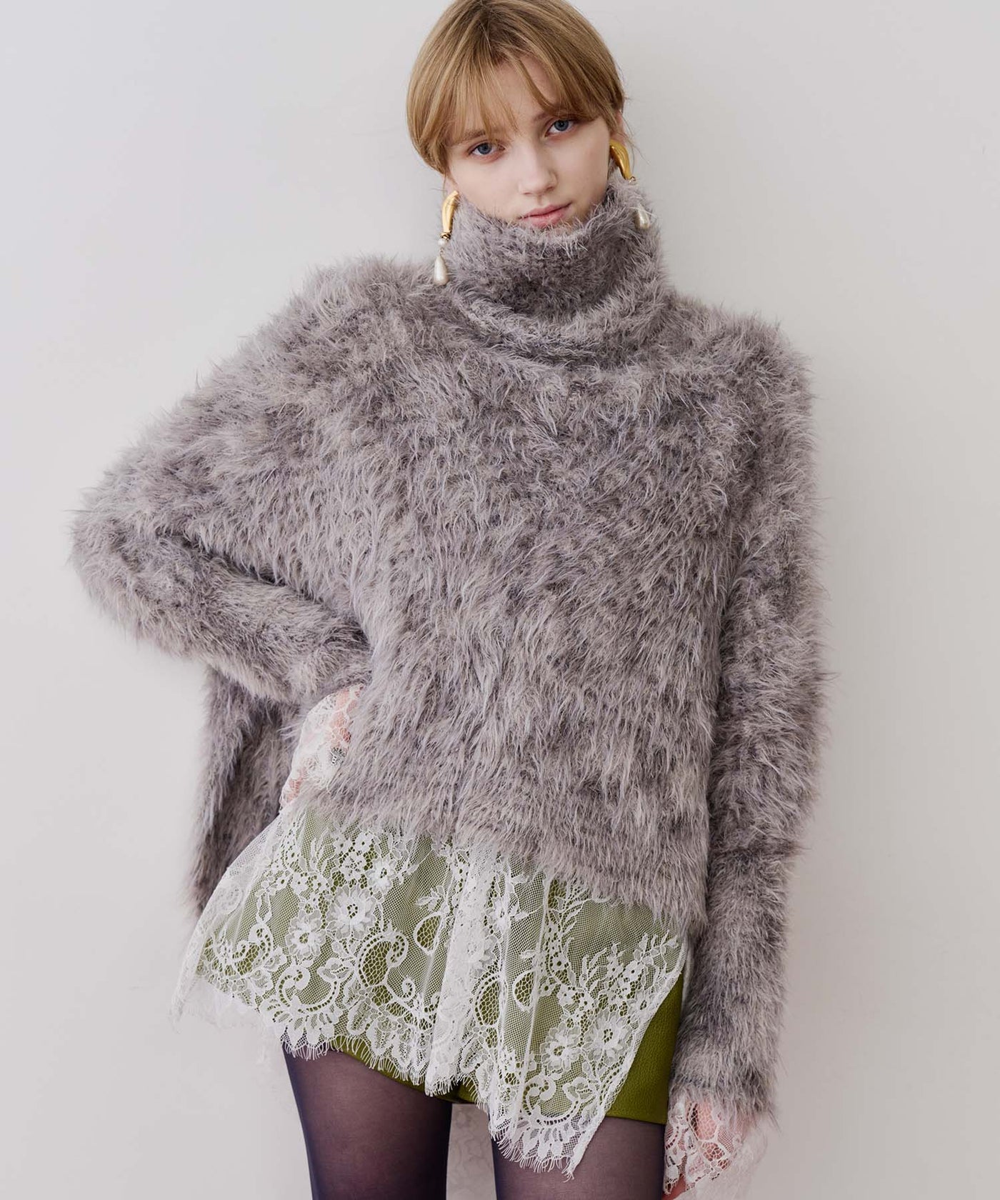 タグ付新品 JU by LA BELLE ETUDE ループモヘアフェザーニット タグ付新品 JU by LA BELLE ETUDE ループモヘアフェザーニット J1U by