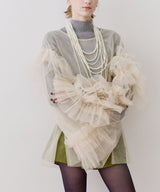 ボリュームチュールギャザーデザインTOPS