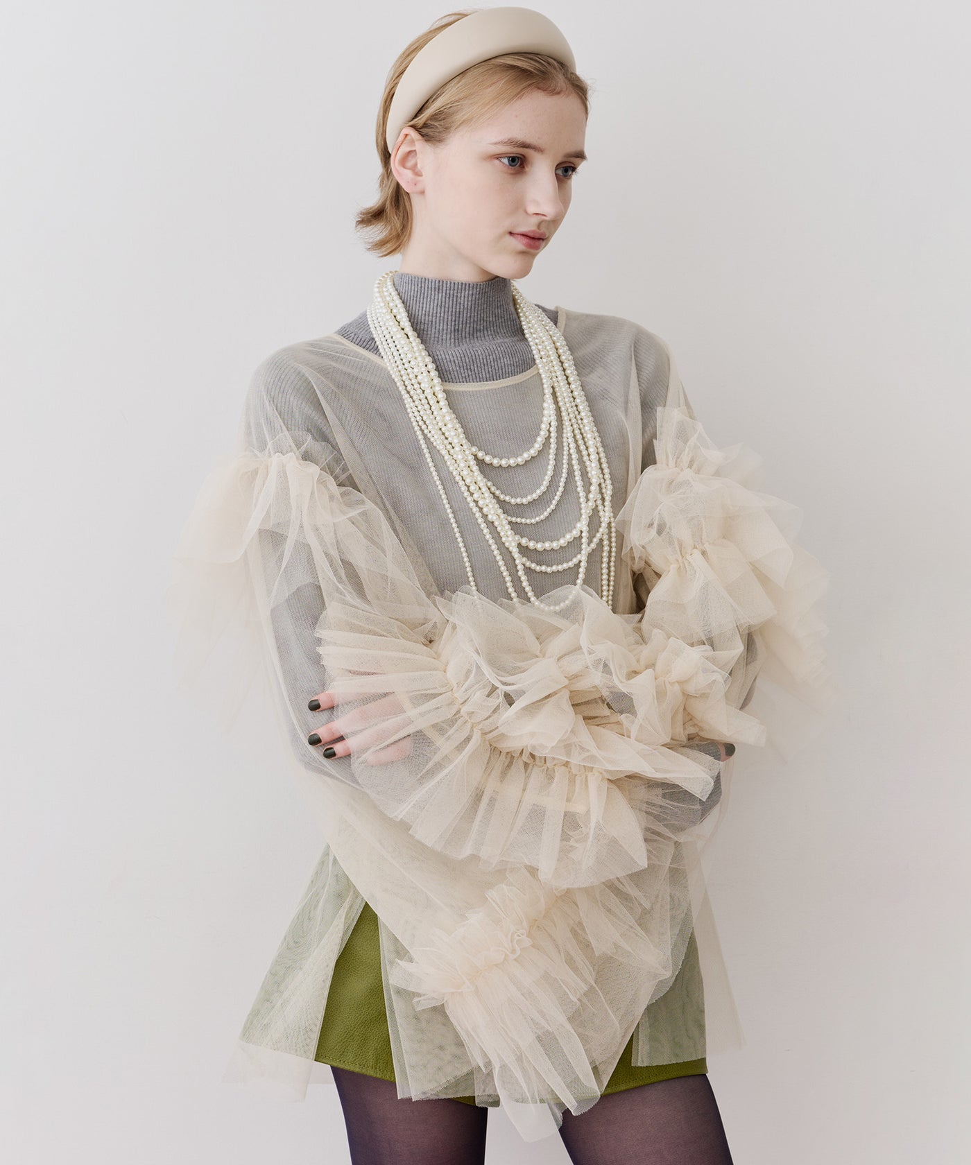 ボリュームチュールギャザーデザインTOPS – LA BELLE ETUDE online store