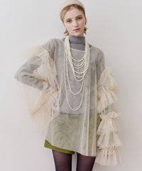 ボリュームチュールギャザーデザインTOPS