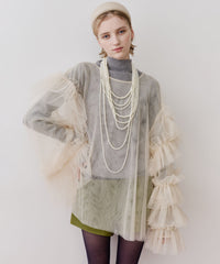 ボリュームチュールギャザーデザインTOPS