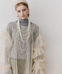 ボリュームチュールギャザーデザインTOPS