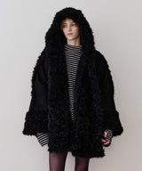 【予約】【J1U by LA BELLE ETUDE】ノーカラームートンライクボンディングコート