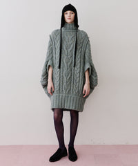 【予約】ケイブルBIGニットワンピース