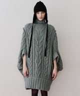 【予約】ケイブルBIGニットワンピース