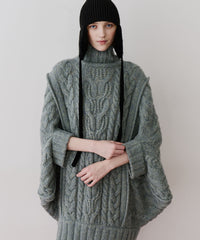 【予約】ケイブルBIGニットワンピース