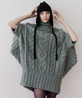 【予約】ケイブルBIGニットワンピース