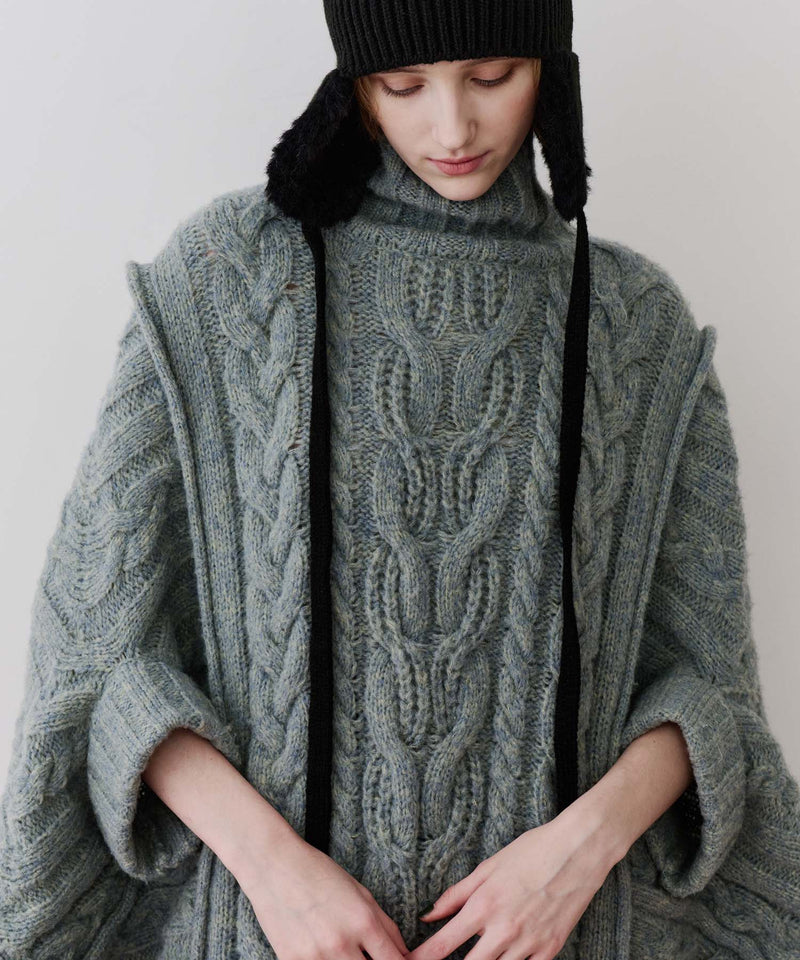 【予約】ケイブルBIGニットワンピース