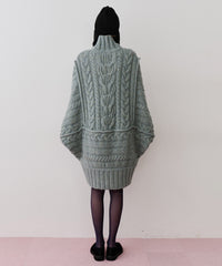 【予約】ケイブルBIGニットワンピース