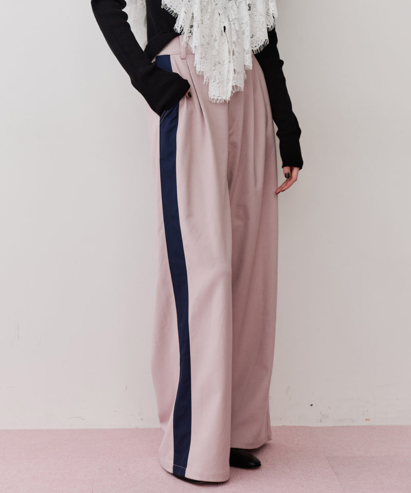 アシメサイドラインデザインパンツ