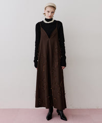 【予約】ハイネックリブ長袖ニット