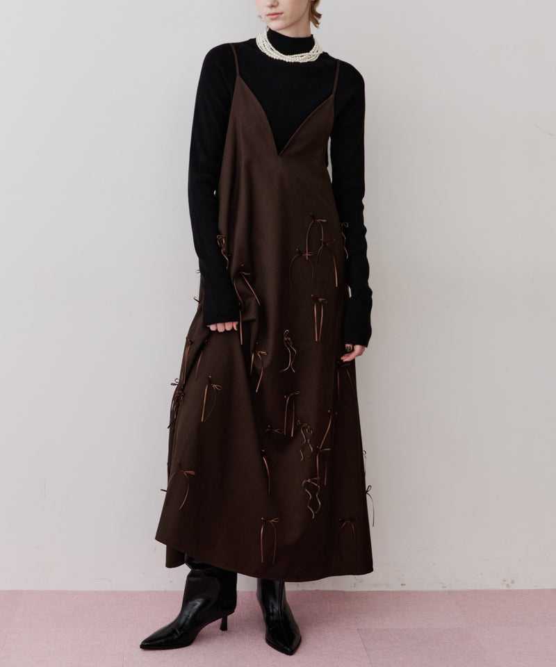 【予約】ハイネックリブ長袖ニット