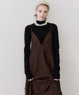 【予約】ハイネックリブ長袖ニット