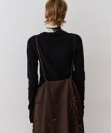 【予約】ハイネックリブ長袖ニット