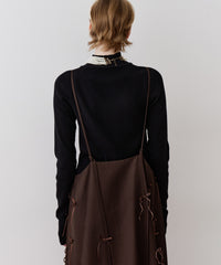 【予約】ハイネックリブ長袖ニット