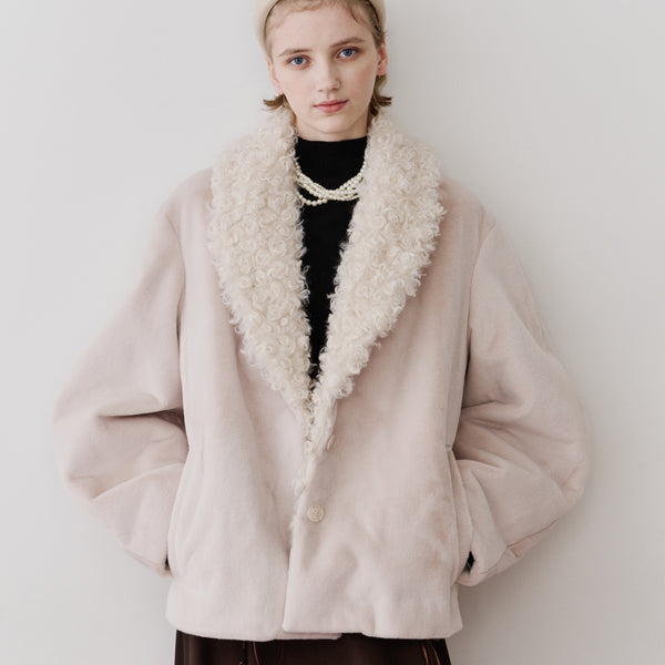 LA BELLE ETUDE　人気の柔らかツヤありボリュームボアロングコート LA BELLE ETUDE 人気の柔らかツヤありボリュームボアロング