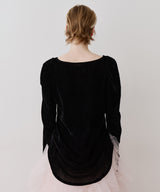 【一部カラー予約】シアーベロアパフギャザーTOPS