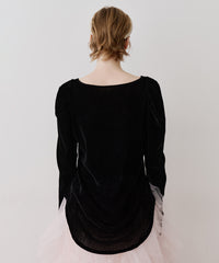 【一部カラー予約】シアーベロアパフギャザーTOPS