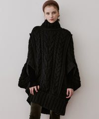 【予約】ケイブルBIGニットワンピース