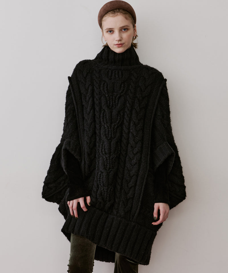 【予約】ケイブルBIGニットワンピース