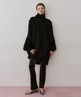 【予約】ケイブルBIGニットワンピース