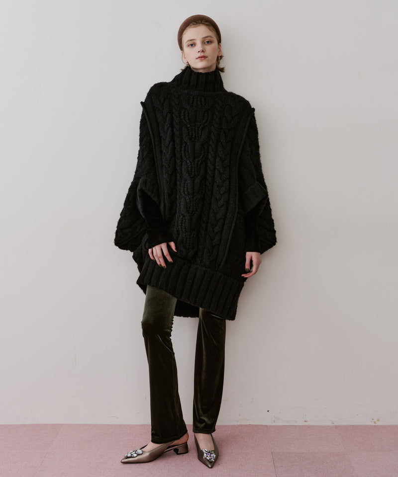 【予約】ケイブルBIGニットワンピース