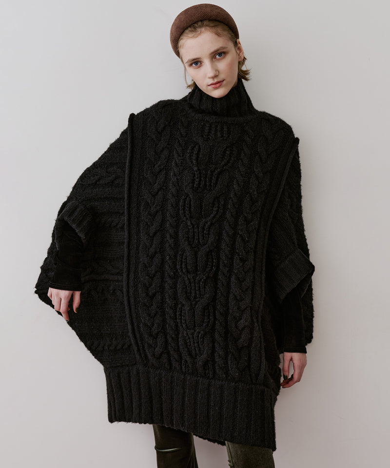 【予約】ケイブルBIGニットワンピース