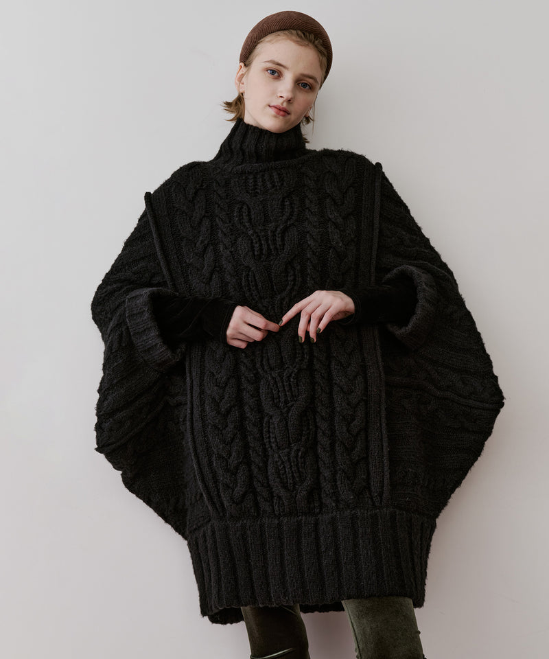 【予約】ケイブルBIGニットワンピース
