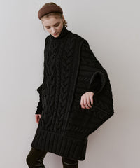 【予約】ケイブルBIGニットワンピース