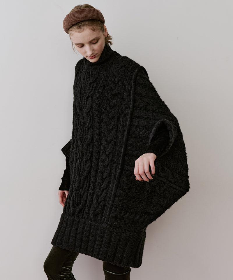 【予約】ケイブルBIGニットワンピース