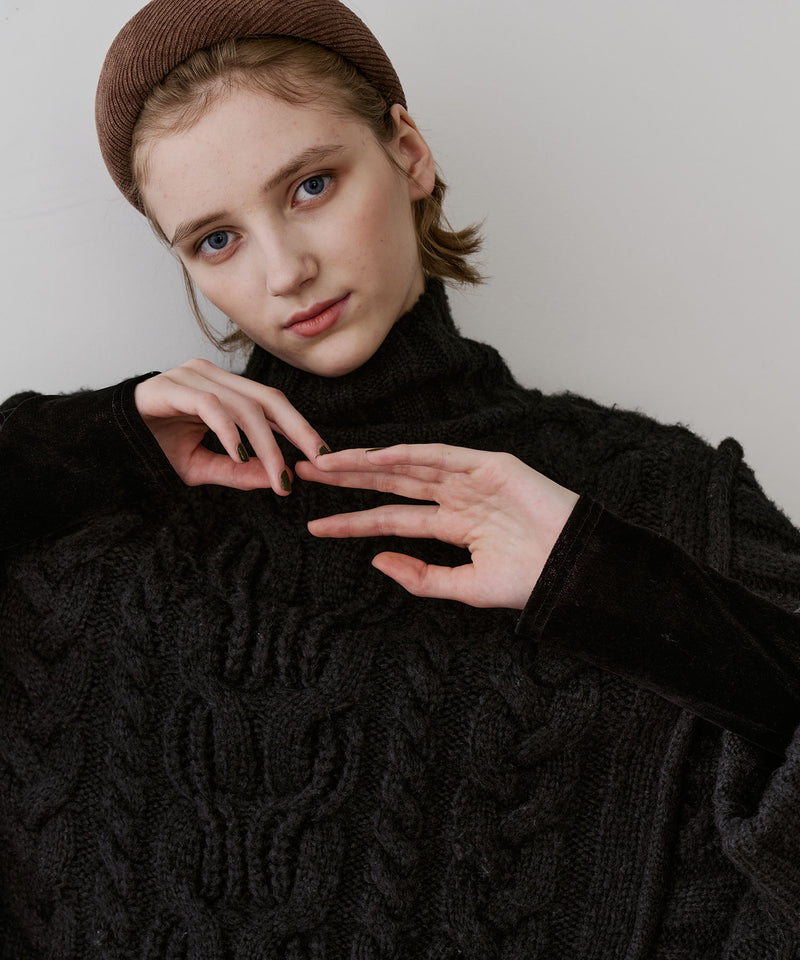 【予約】ケイブルBIGニットワンピース