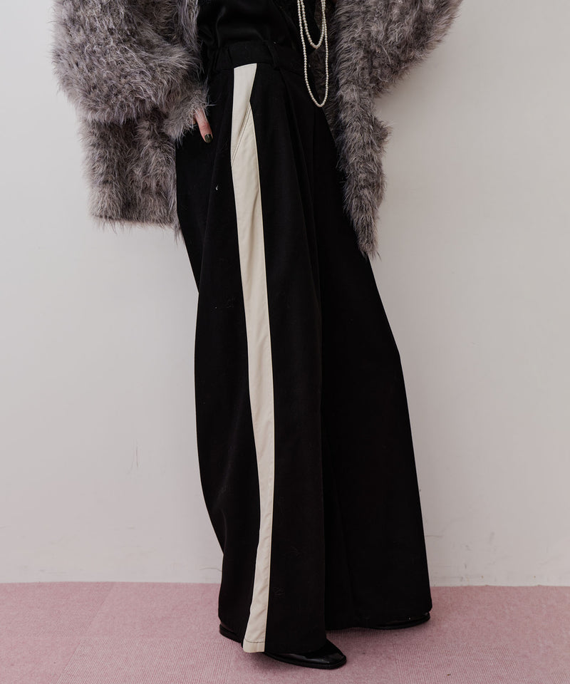 アシメサイドラインデザインパンツ