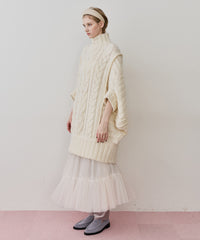 【予約】ケイブルBIGニットワンピース