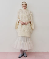 【予約】ケイブルBIGニットワンピース